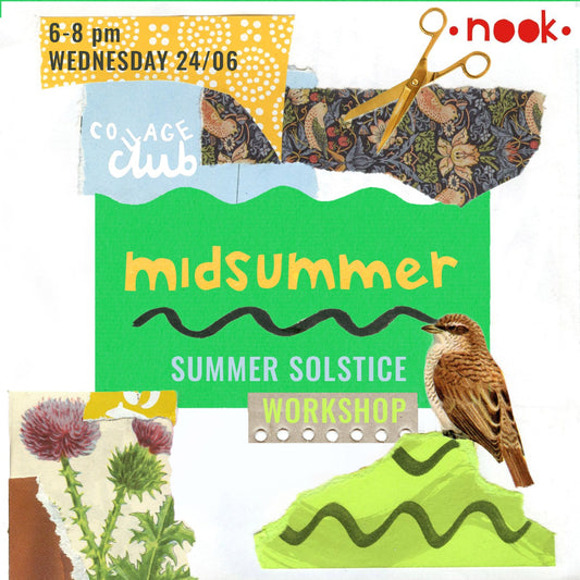 Collage Club Social with Jenny Lundmark - Midsummer / Summer Solstice 24 June 6-8pm