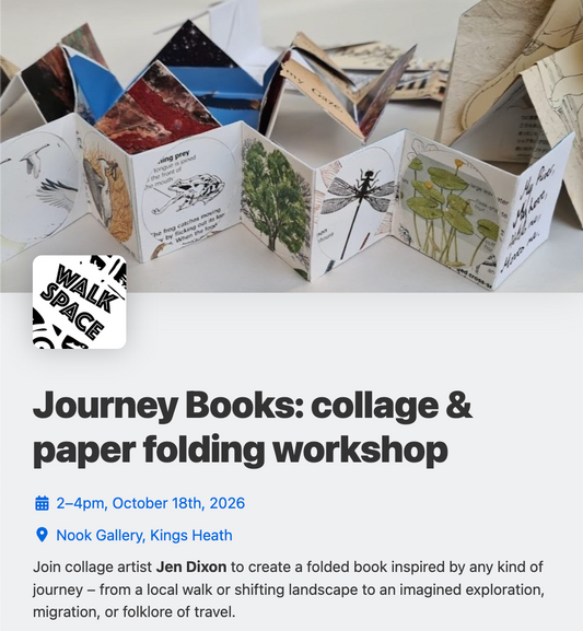 Journey Books: collage & paper folding workshop with Jen Dixon: Sun, Oct 18, 2-4pm