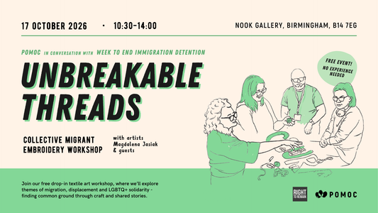 Collective Migrant Embroidery Workshop by Unbreakable Threads & Week To End Immigration Detention - Sat 17 Oct 10:30-2 pm